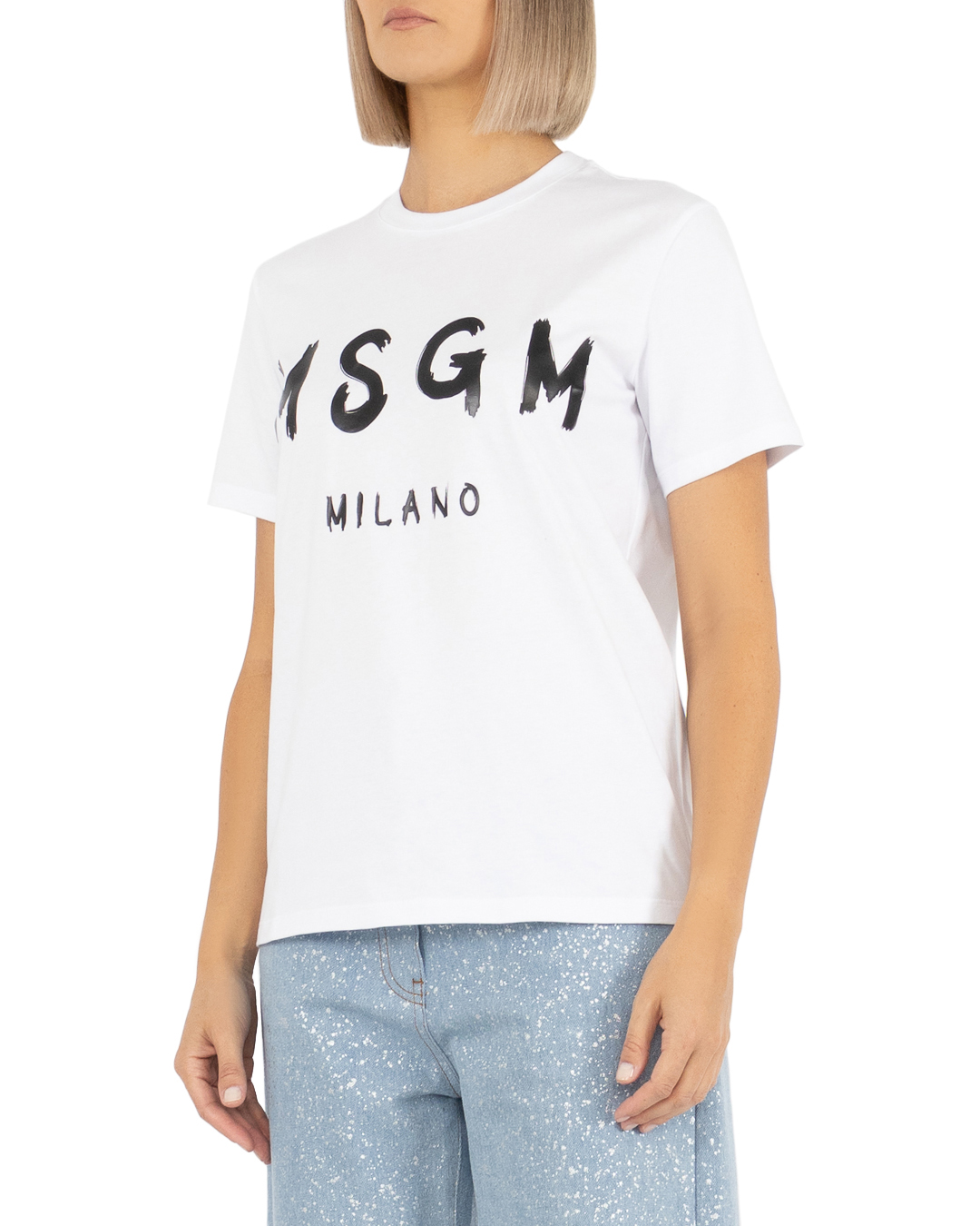 футболка MSGM 2000MDM510 белый s, фото 3