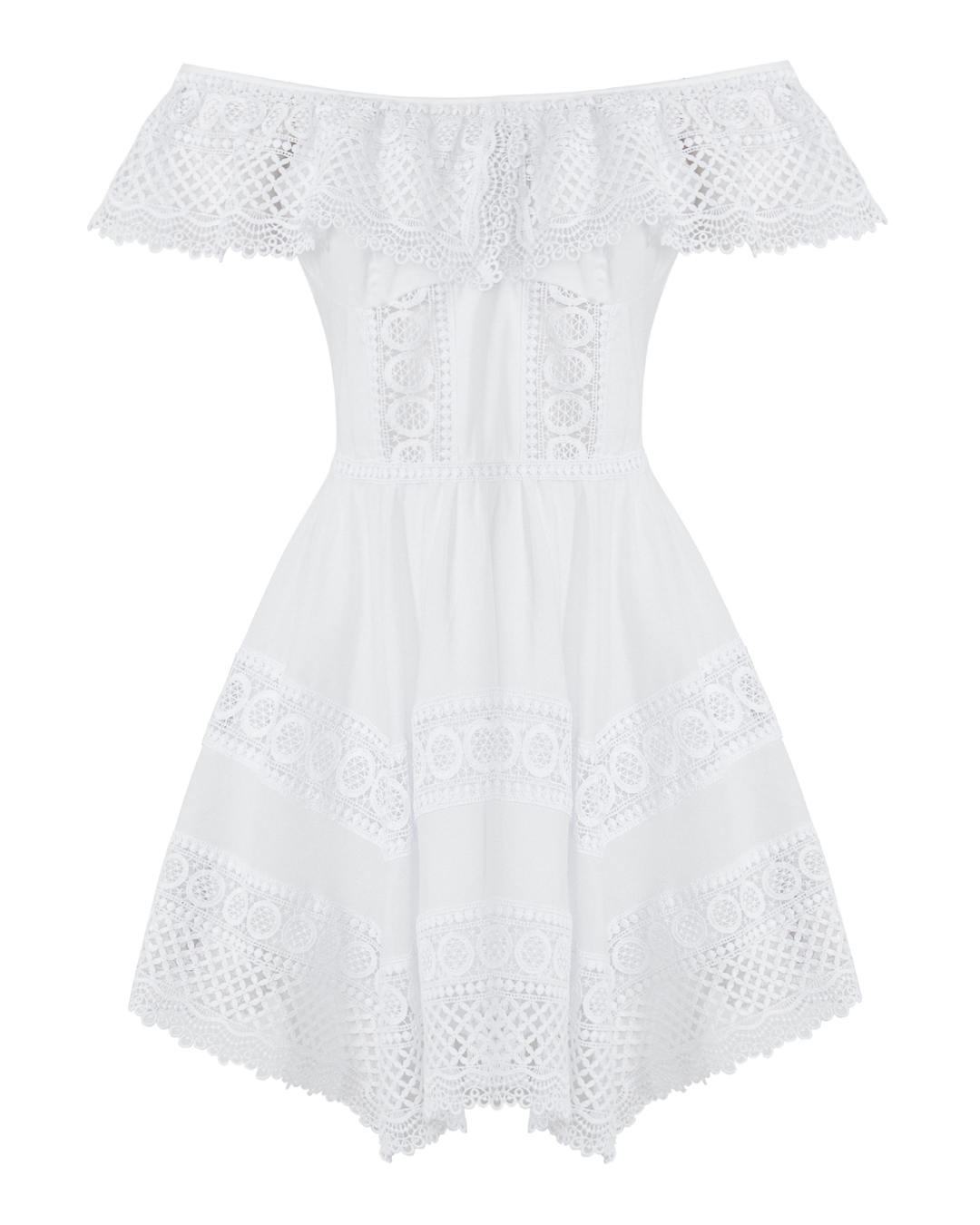 платье мини CHARO RUIZ женская летняя мода одна шея короткий градиент печатный рукав мини платье оборки платье