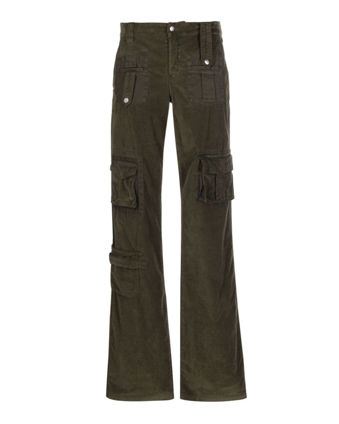широкие брюки BLUMARINE 2P101A тем.зеленый 40, размер 40 - фото 1