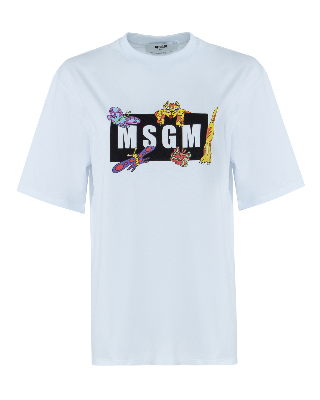 хлопковая футболка MSGM мультфильм когти принт щенок собака футболка осень петта костюм теплая одежда