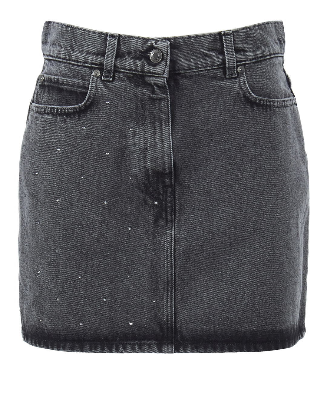 джинсовая юбка мини MSGM lukno пирамидка мини ананас 1