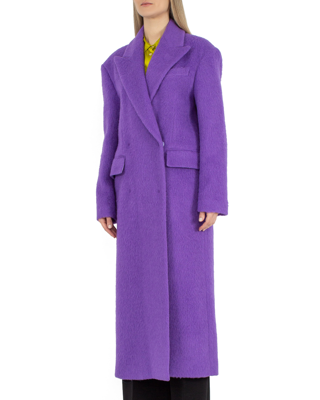 пальто MSGM 3542MDC03 фиолетовый 38, размер 38 - фото 3