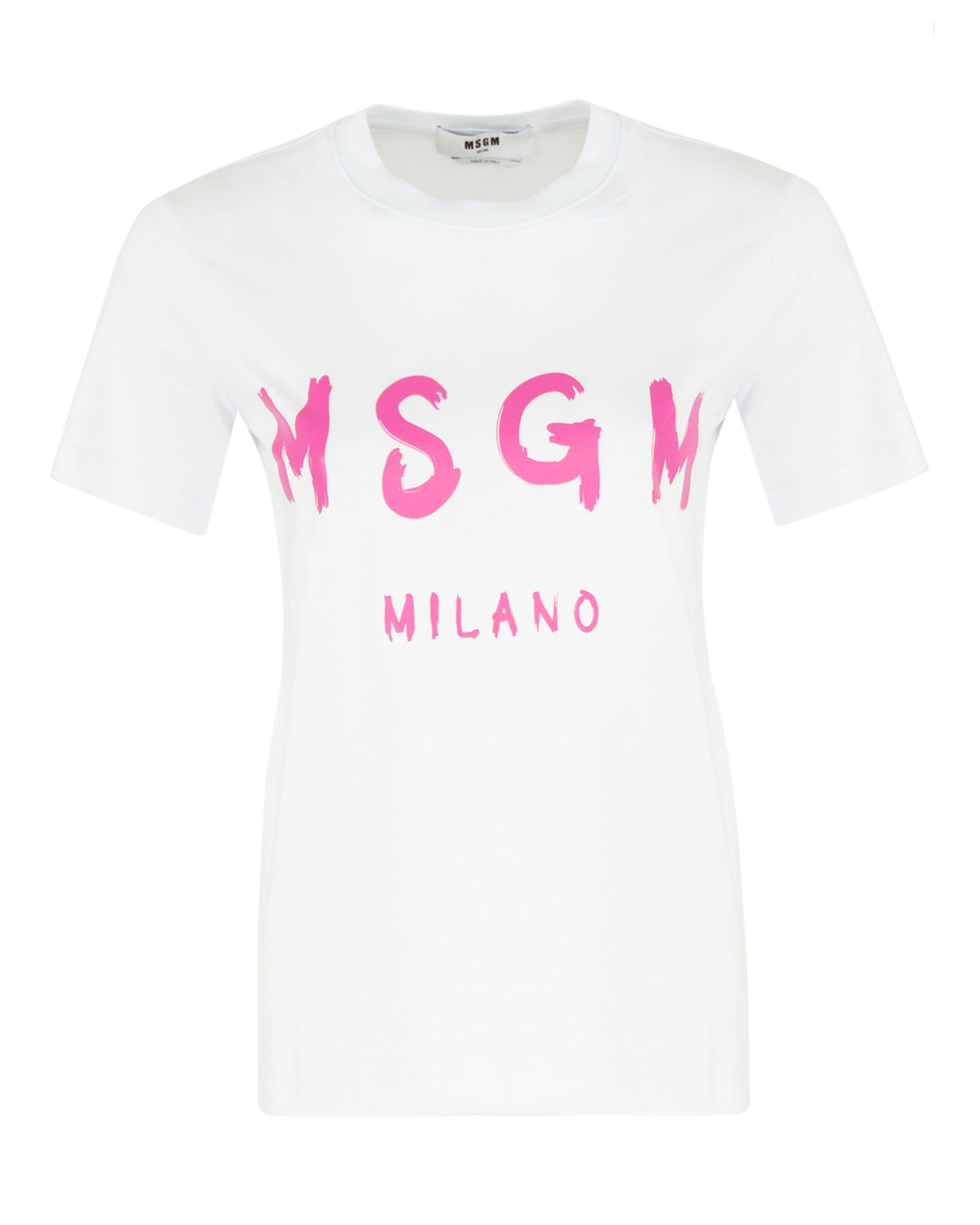 хлопковая футболка MSGM стилизованная футболка msgm