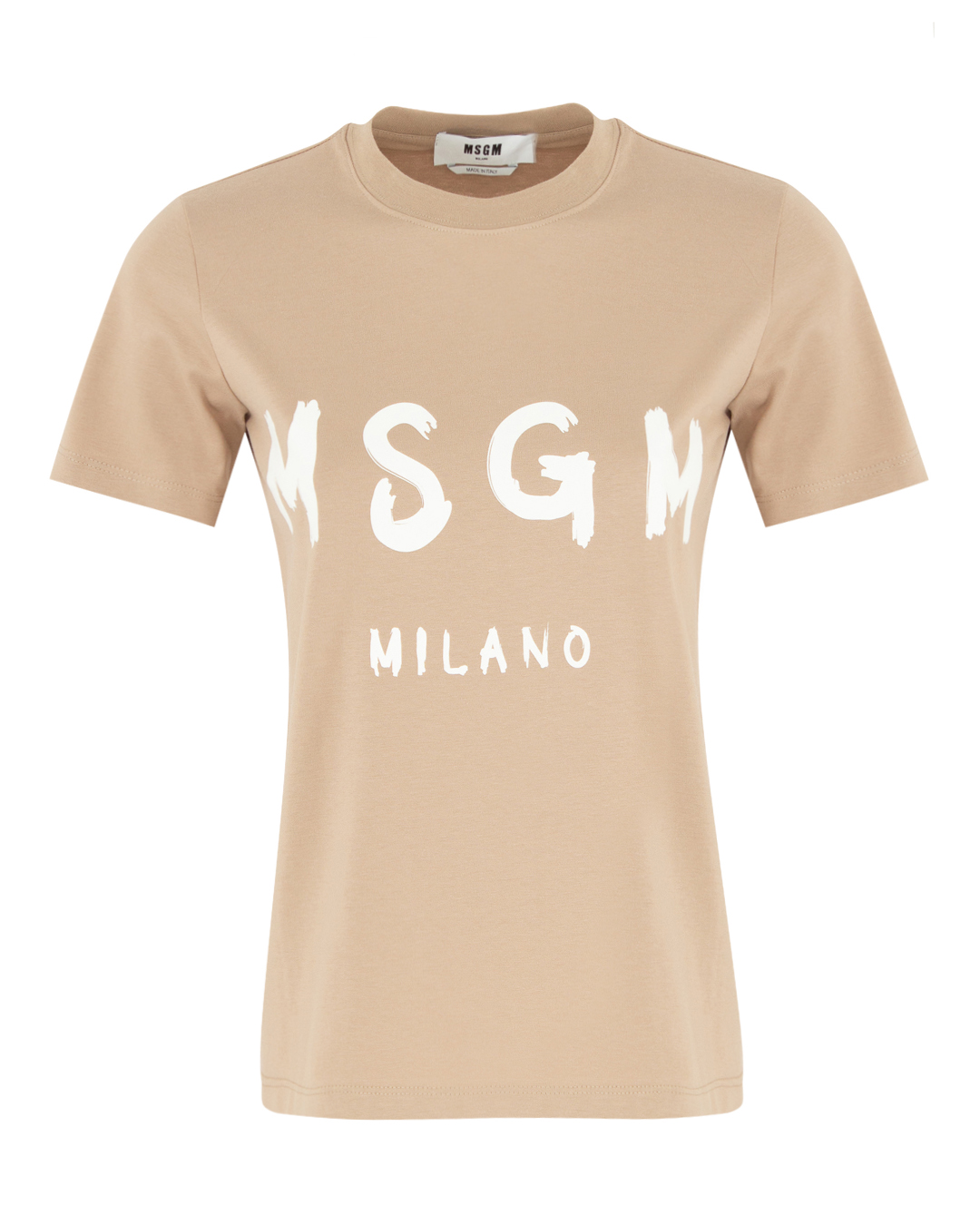 хлопковая футболка MSGM лэтуаль женская футболка с принтом