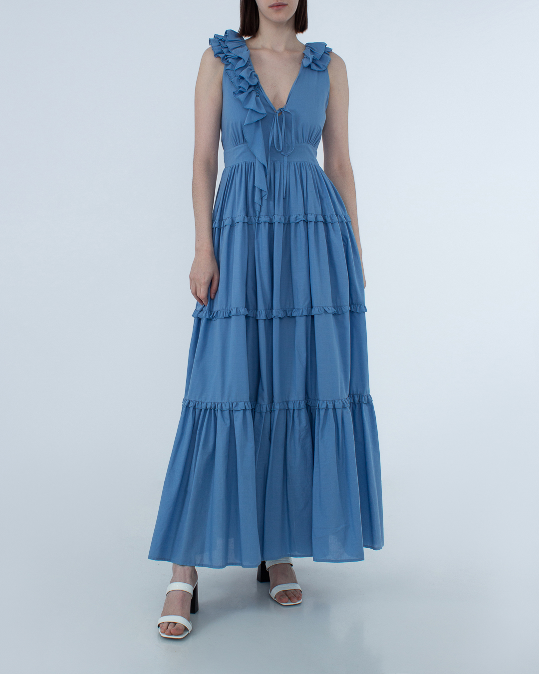 платье MILVA-MI 4021 голубой m, размер m - фото 2