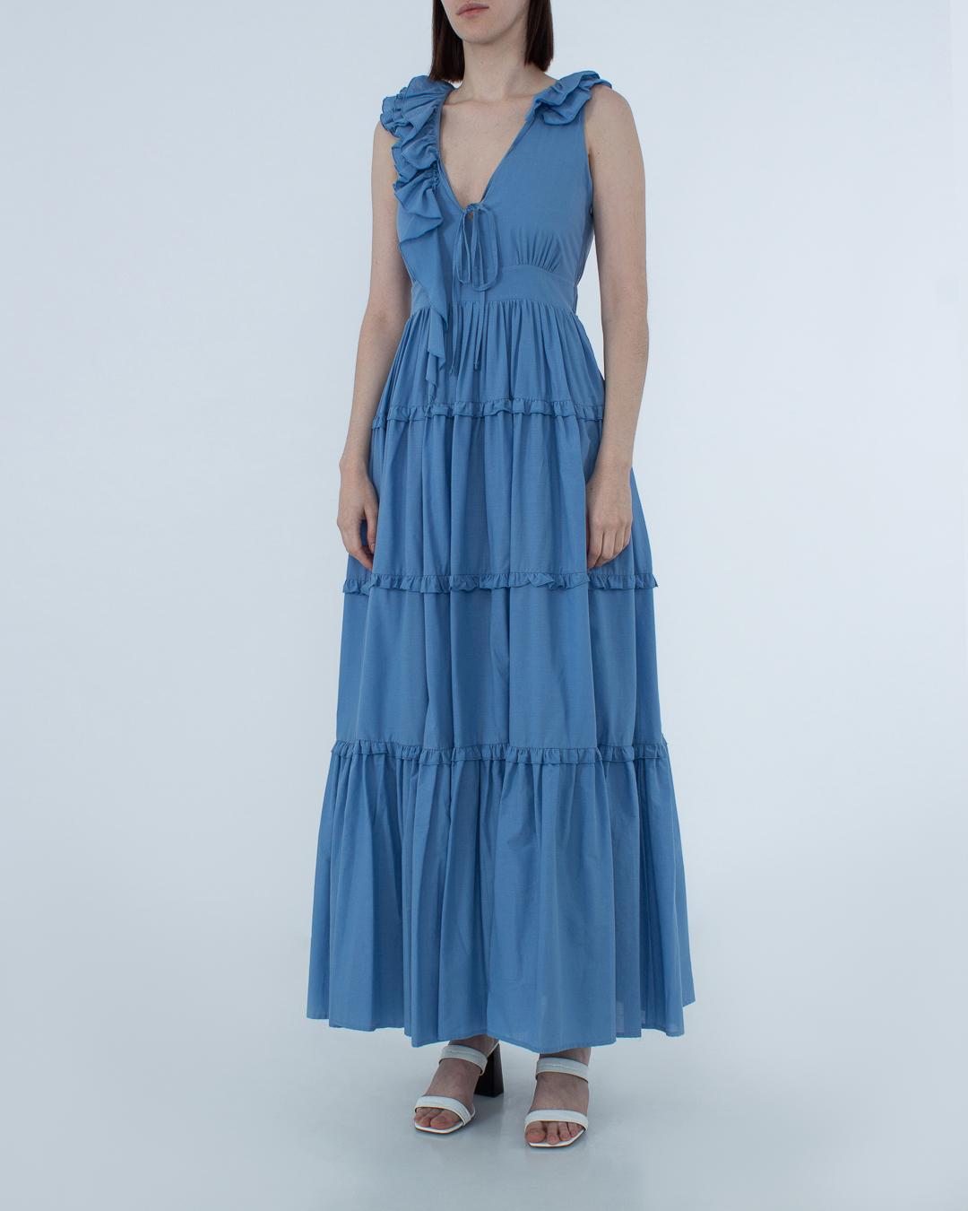 платье MILVA-MI 4021 голубой m, размер m - фото 3
