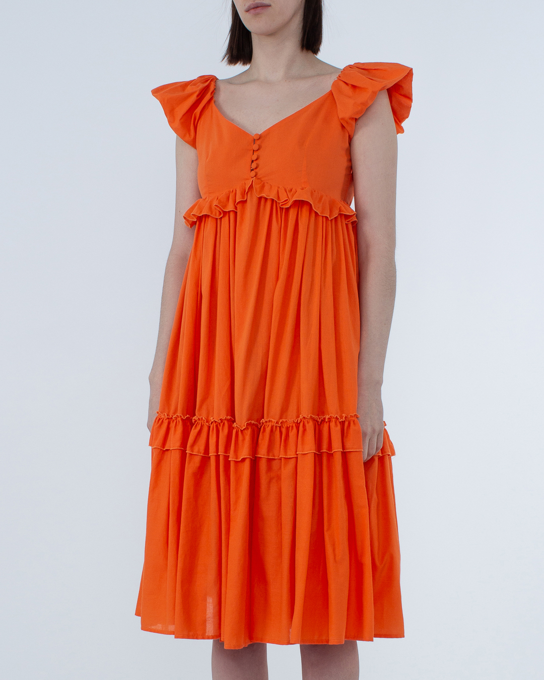 платье MILVA-MI 4135 оранжевый l, размер l - фото 3
