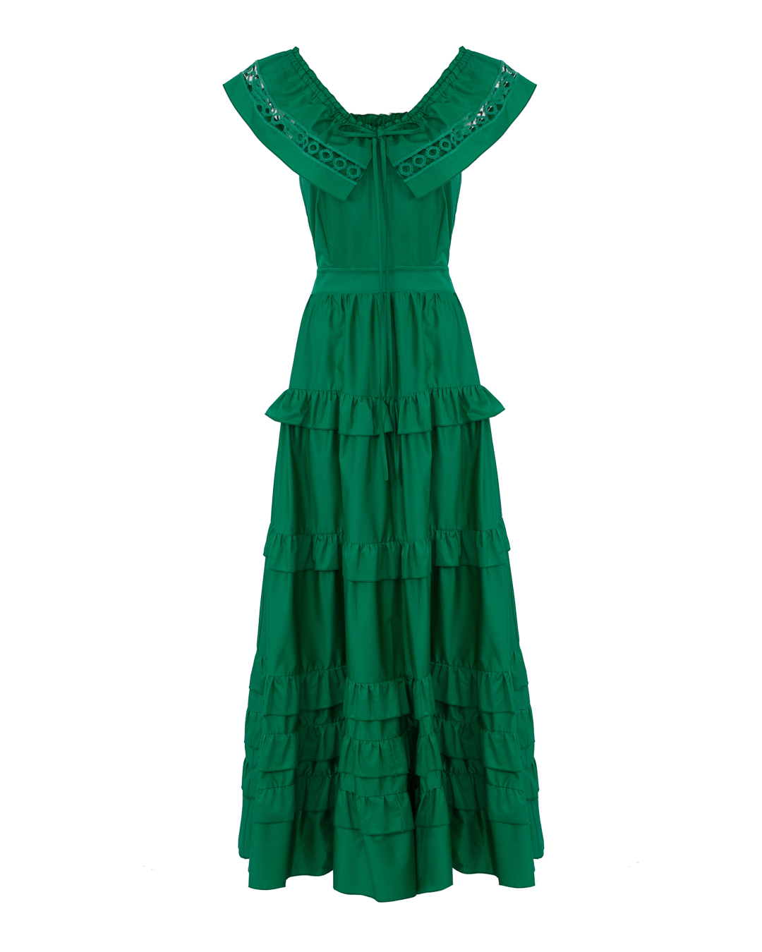платье макси MILVA-MI женщины платье выдолбленная вышивка лето однобортный шнуровка макси платье пляжная одежда
