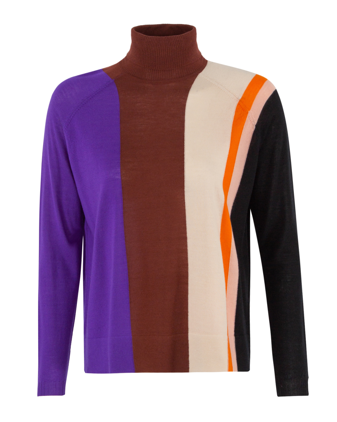 свитер PSOPHIA 501PUL1689 коричневый+фиолетовый+принт l, размер l, цвет коричневый+фиолетовый+принт 501PUL1689 коричневый+фиолетовый+принт l - фото 1