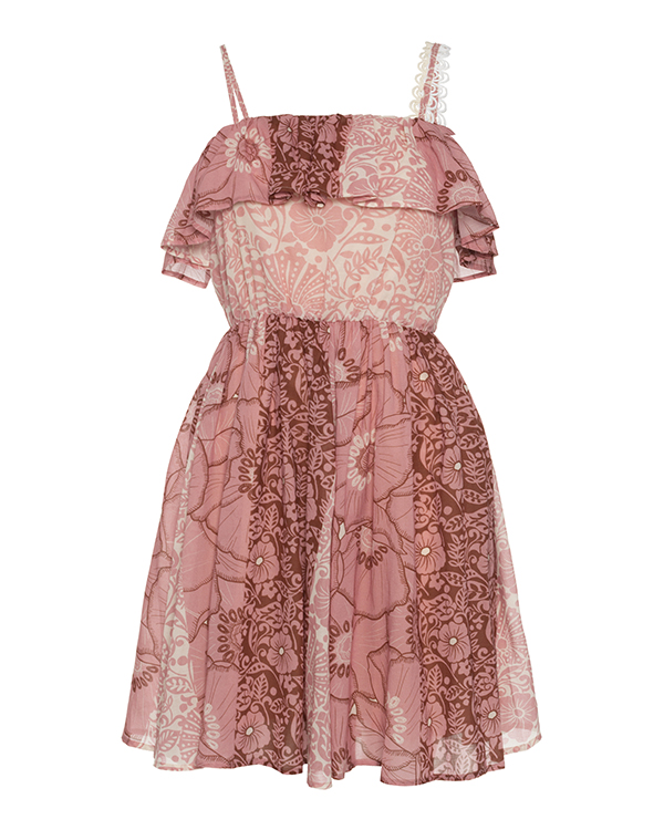 платье Sfizio 6523ETIOPIA розовый+принт 38, размер 38, цвет розовый+принт 6523ETIOPIA розовый+принт 38 - фото 1