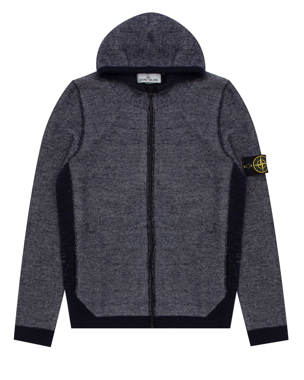 Stone Island олимпийка — размер l / 50 RU из шерсти с капюшоном фото
