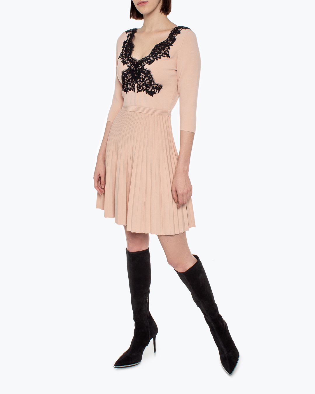 платье Anna Molinari 7A043A розовый+черный l, размер l, цвет розовый+черный 7A043A розовый+черный l - фото 2