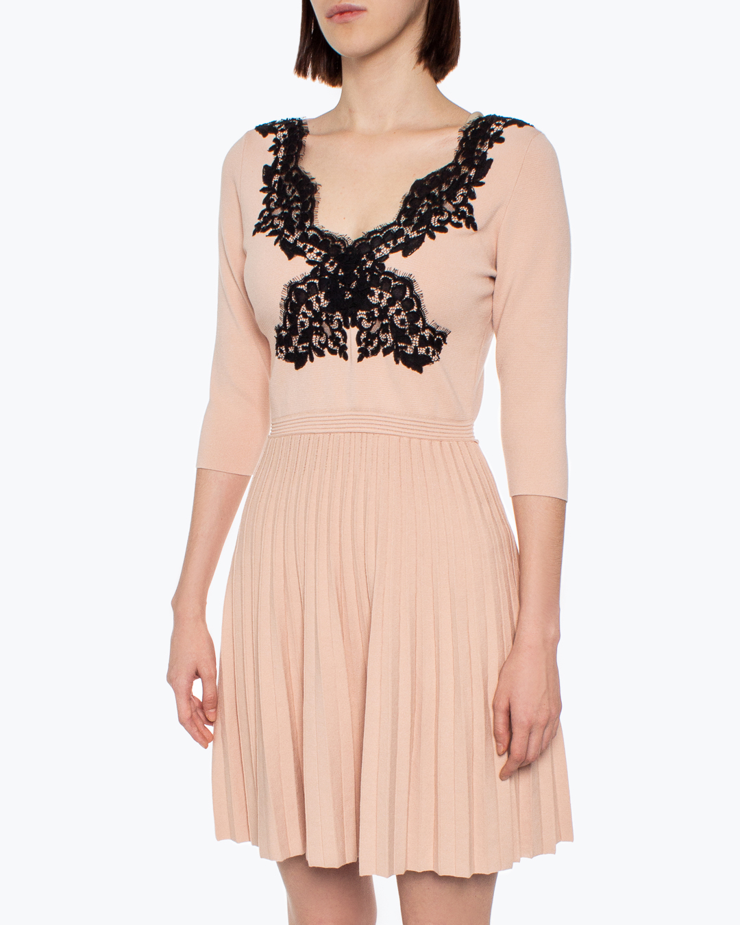 платье Anna Molinari 7A043A розовый+черный l, размер l, цвет розовый+черный 7A043A розовый+черный l - фото 3