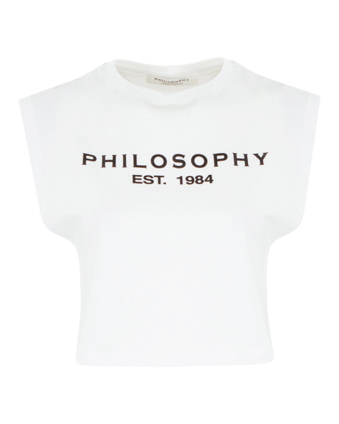 футболка PHILOSOPHY DI LORENZO SERAFINI A0701.24 белый+черный s, размер s, цвет белый+черный