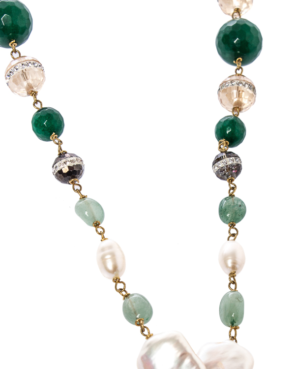 ожерелье Marina Fossati A118 зеленый+белый+сиреневый UNI, размер UNI, цвет зеленый+белый+сиреневый A118 зеленый+белый+сиреневый UNI - фото 2