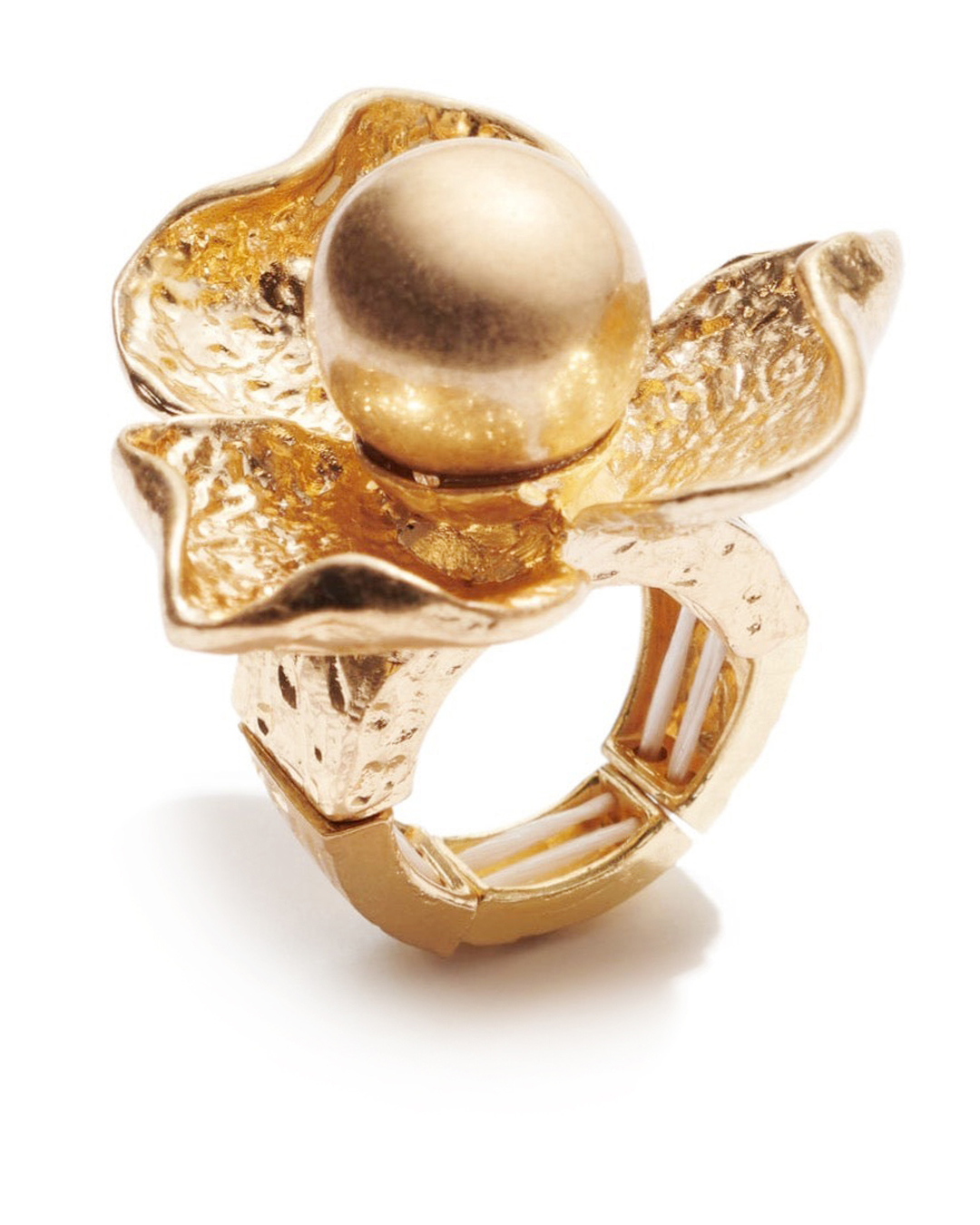 кольцо Marina Fossati подсвечник кварта н металл на одну свечу 9 5х3 см золотой