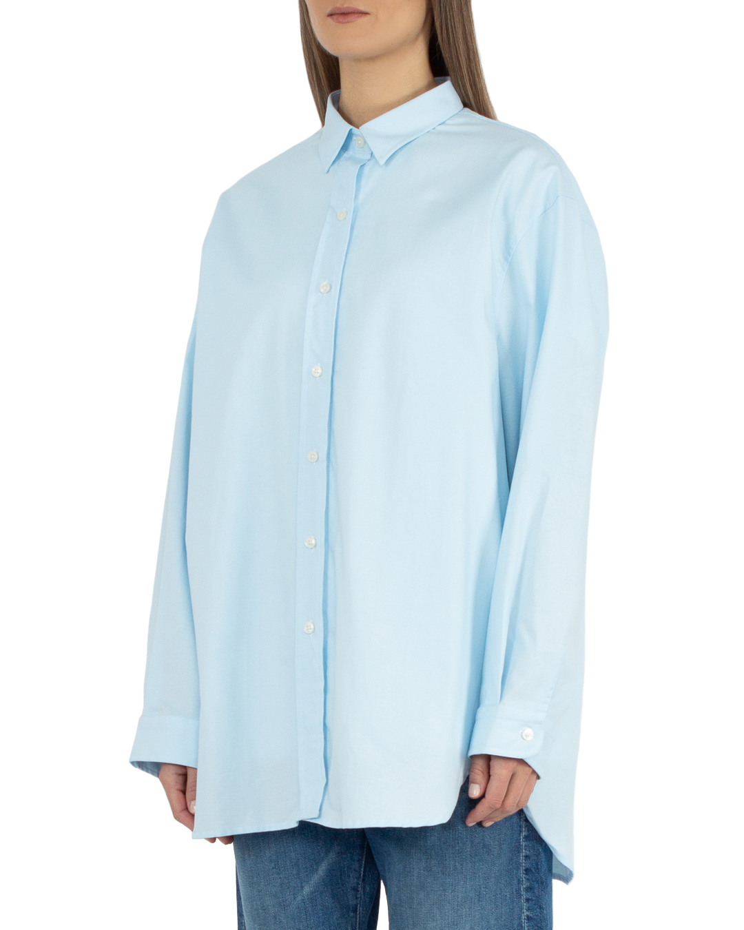 хлопковая рубашка ANTELOPE THE LABEL A1.BABY BLUE голубой UNI, размер UNI - фото 3