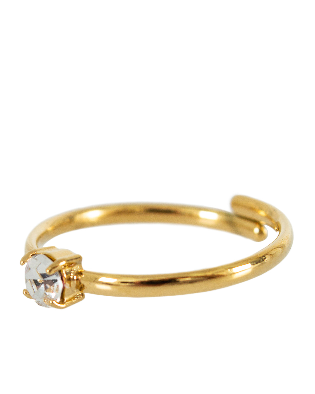 кольцо Marina Fossati A32 золотой+прозрачный UNI, размер UNI, цвет золотой+прозрачный A32 золотой+прозрачный UNI - фото 3