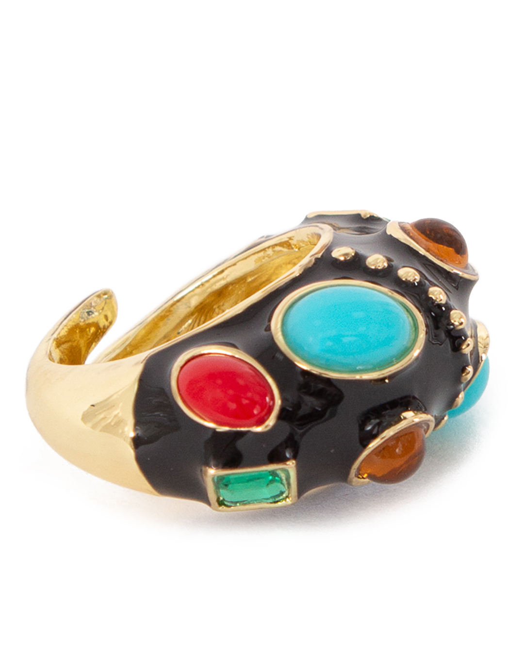 кольцо Marina Fossati декор для творчества металл эмаль розовое сердце в золотой оправе 0 2х1 6х1 6 см