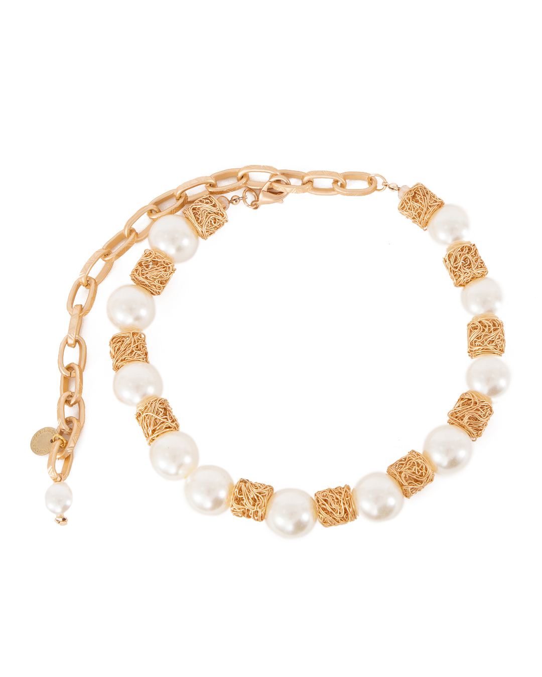 ожерелье Marina Fossati AURA золотой+белый UNI, размер UNI, цвет золотой+белый AURA золотой+белый UNI - фото 1