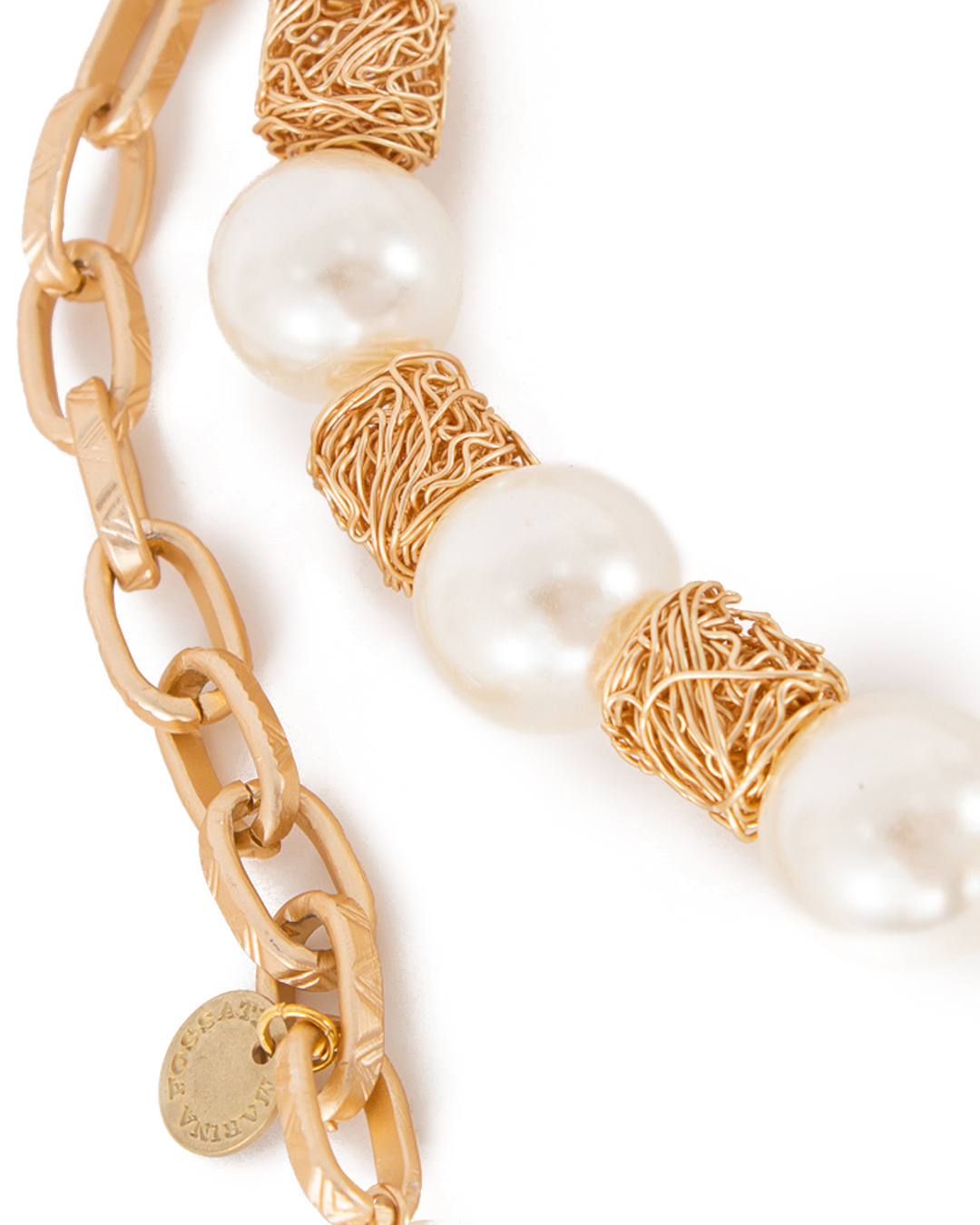 ожерелье Marina Fossati AURA золотой+белый UNI, размер UNI, цвет золотой+белый AURA золотой+белый UNI - фото 2