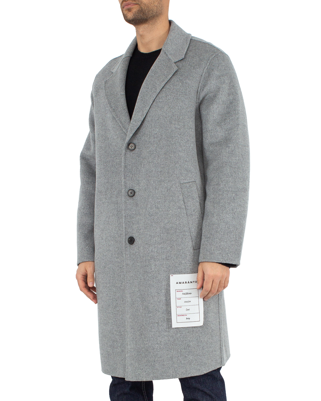 пальто AMARANTO B6R0004 серый 54, размер 54 - фото 3