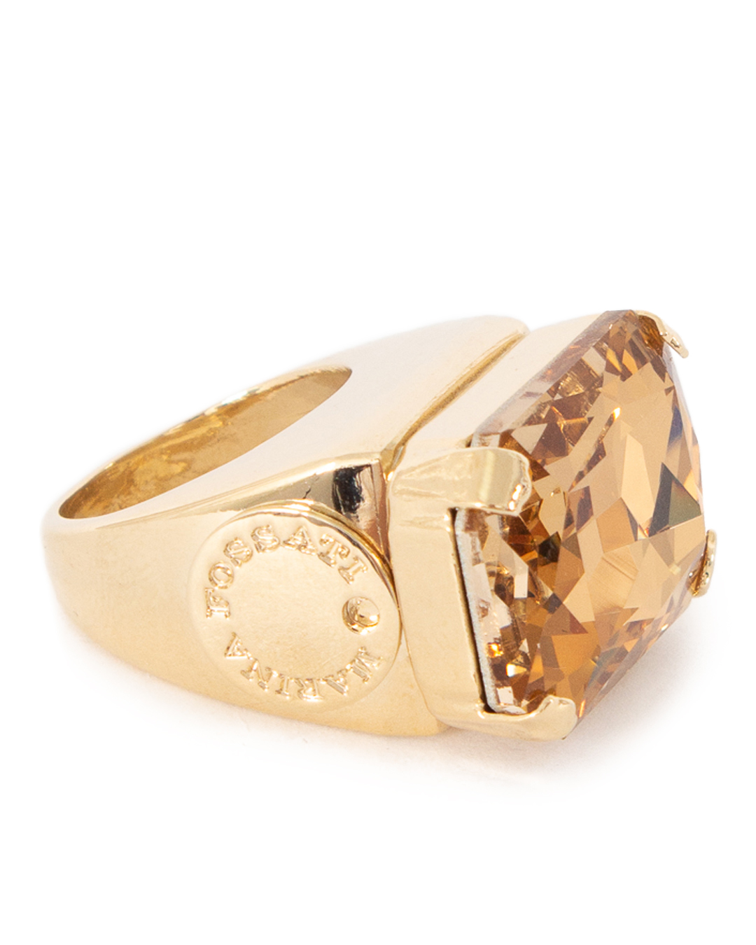 кольцо Marina Fossati декор для творчества металл эмаль розовое сердце в золотой оправе 0 2х1 6х1 6 см