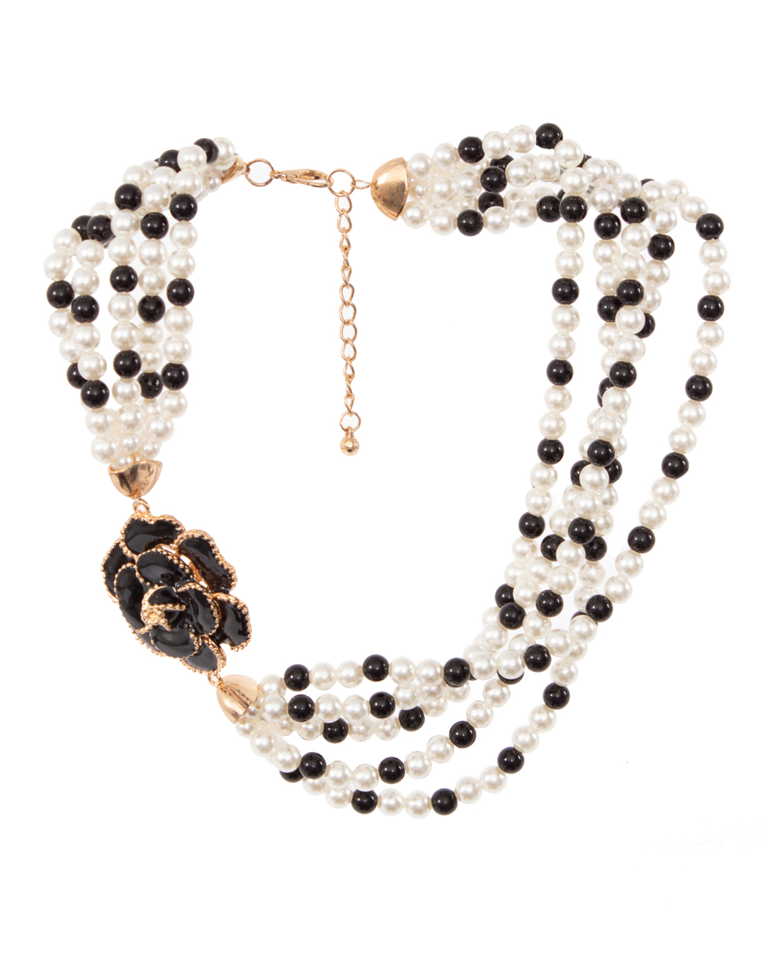 ожерелье Marina Fossati CAMELIA1 золотой+белый+черный UNI, размер UNI, цвет золотой+белый+черный