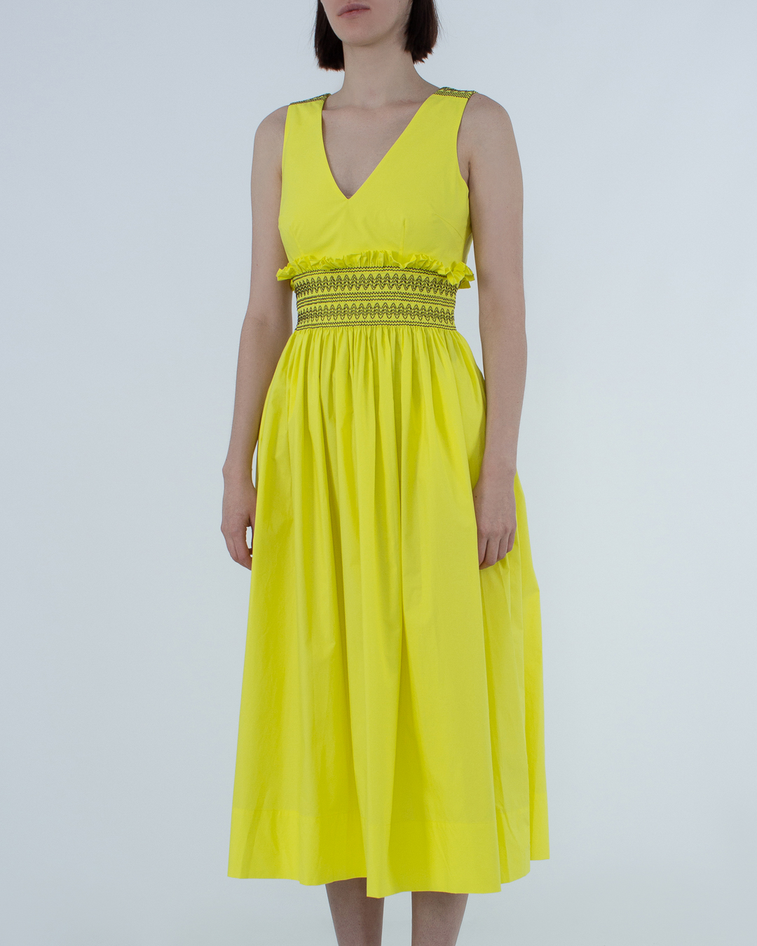 платье P.A.R.O.S.H. CANYOXD724250 желтый+принт l, размер l, цвет желтый+принт CANYOXD724250 желтый+принт l - фото 3