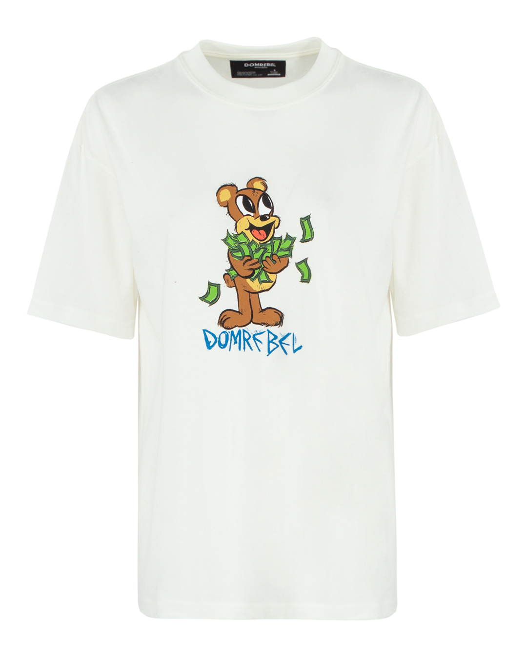 хлопковая футболка Dom Rebel CASH белый+принт l, размер l, цвет белый+принт