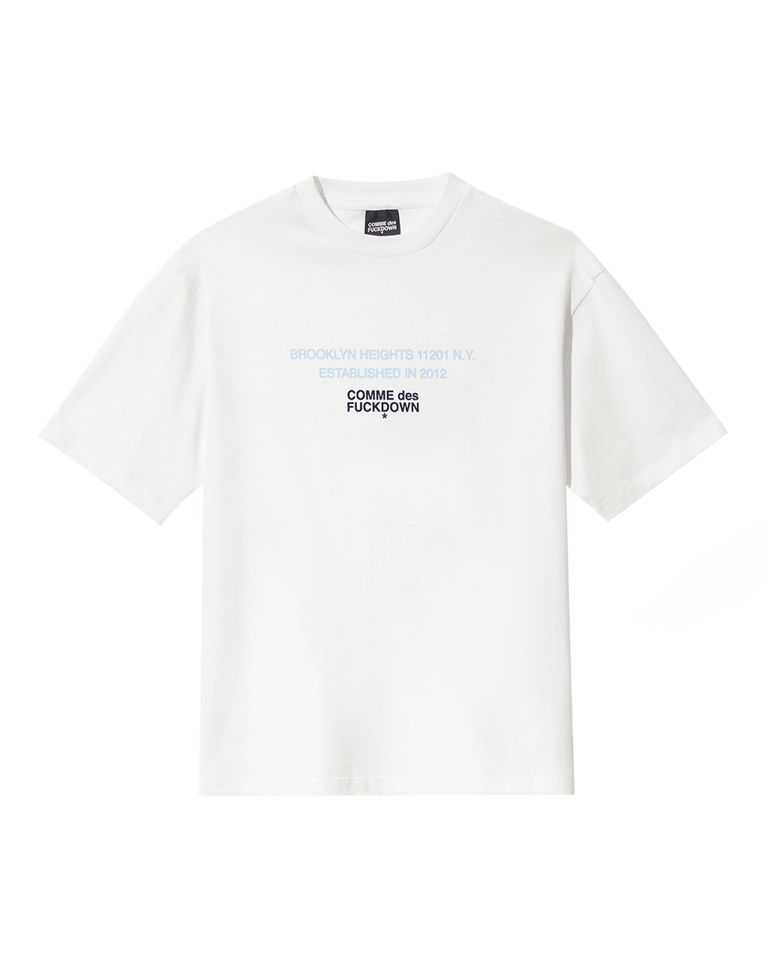 футболка COMME des FUCKDOWN CFABM00054 белый+принт l, размер l, цвет белый+принт