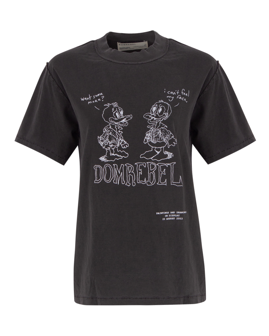 хлопковая футболка Dom Rebel COMIC PALS.WOMAN тем.серый+принт m, размер m, цвет тем.серый+принт