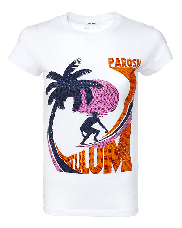 футболка P.A.R.O.S.H. шнур паракорд светоотражающий следопыт оранжевый белый d 4 мм 10 м