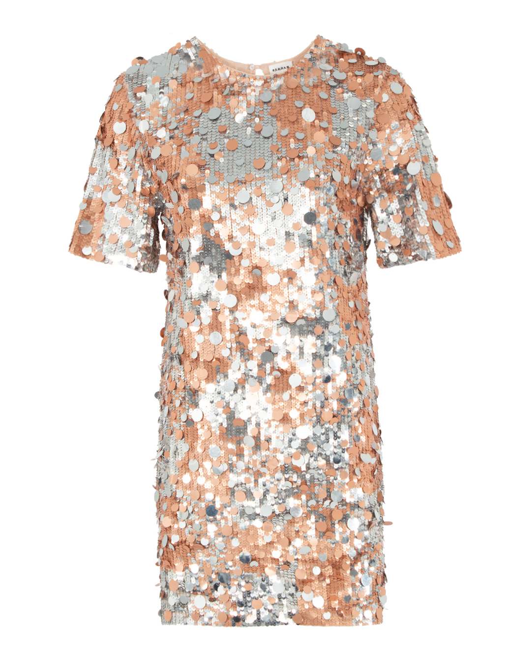 платье P.A.R.O.S.H. D721891-GAU серый+оранжевый s, размер s, цвет серый+оранжевый