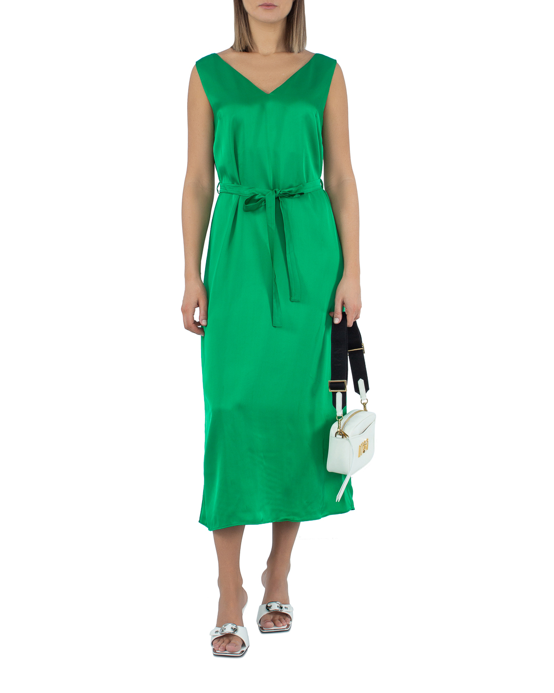 платье P.A.R.O.S.H. D725112-ROMEA зеленый l, размер l - фото 2