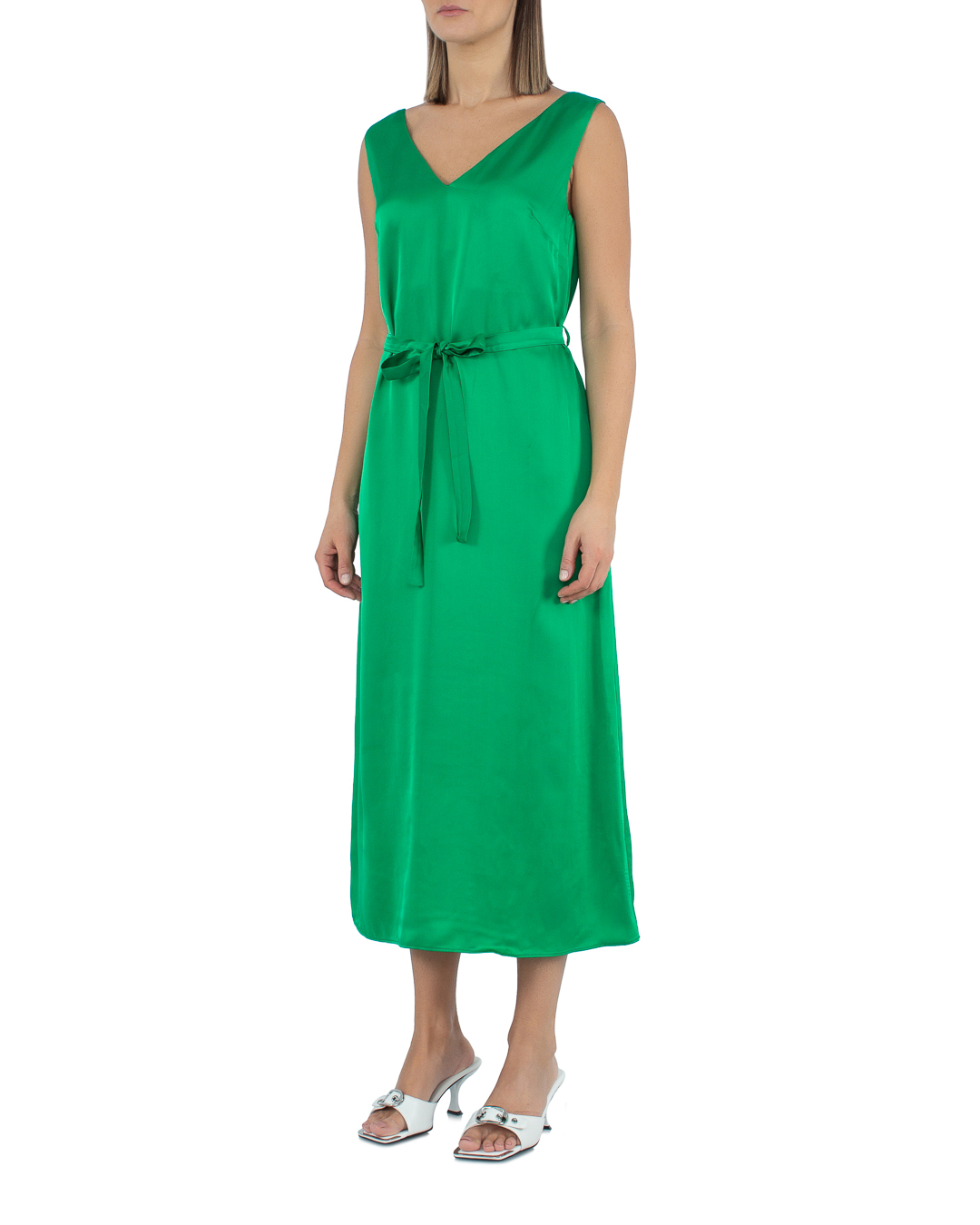 платье P.A.R.O.S.H. D725112-ROMEA зеленый l, размер l - фото 3