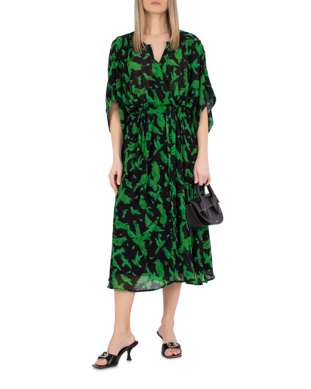 платье Essentiel EVRAY черный+зеленый m, размер m, цвет черный+зеленый EVRAY черный+зеленый m - фото 2