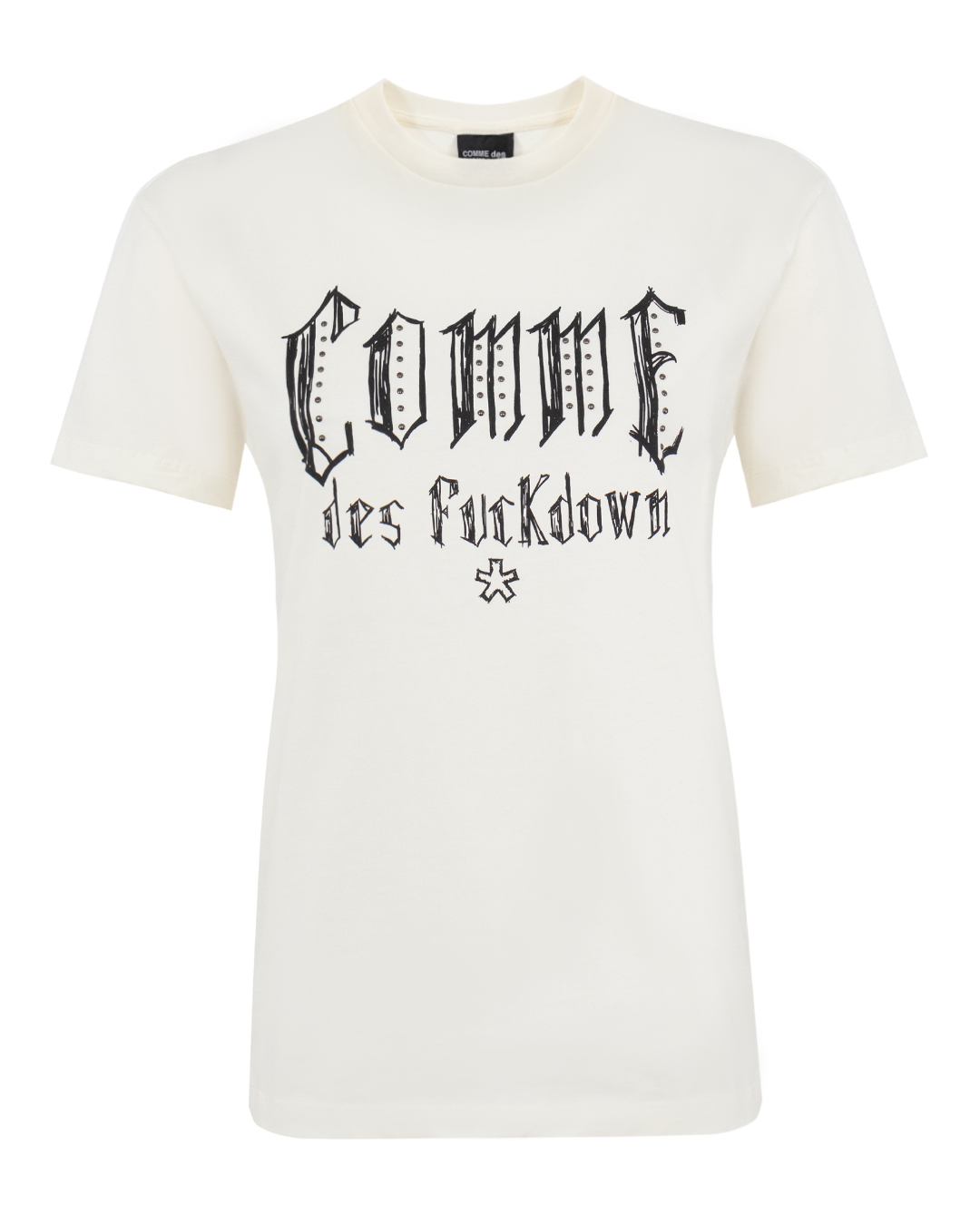 COMME des FUCKDOWN с принтом на груди артикул FDW4CFABW01093 марки COMME des FUCKDOWN купить за 12500 руб.