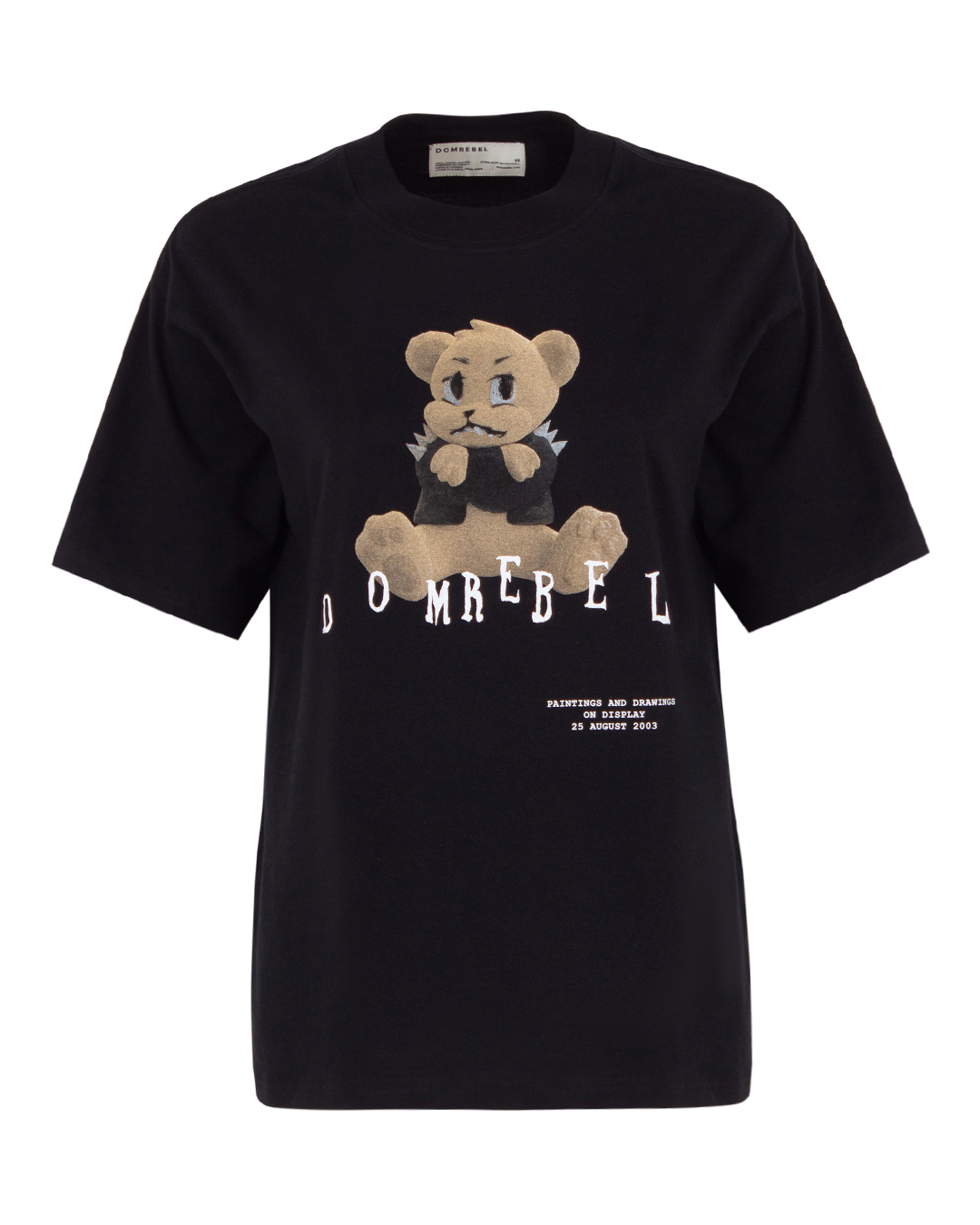 хлопковая футболка Dom Rebel GRUMPY.WOMAN черный+принт m, размер m, цвет черный+принт