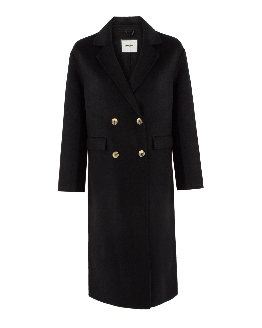 шерстяное пальто MAX&MOI H23MABO черный 38, размер 38