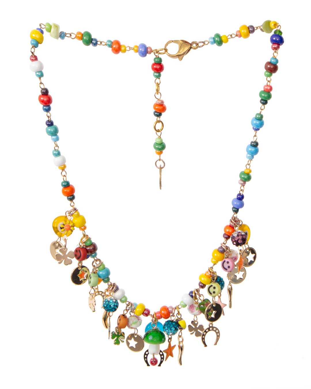 ожерелье Marina Fossati музыка ветра пластик металл птички фосфорная 4 трубки 5 колокольчиков 60 см