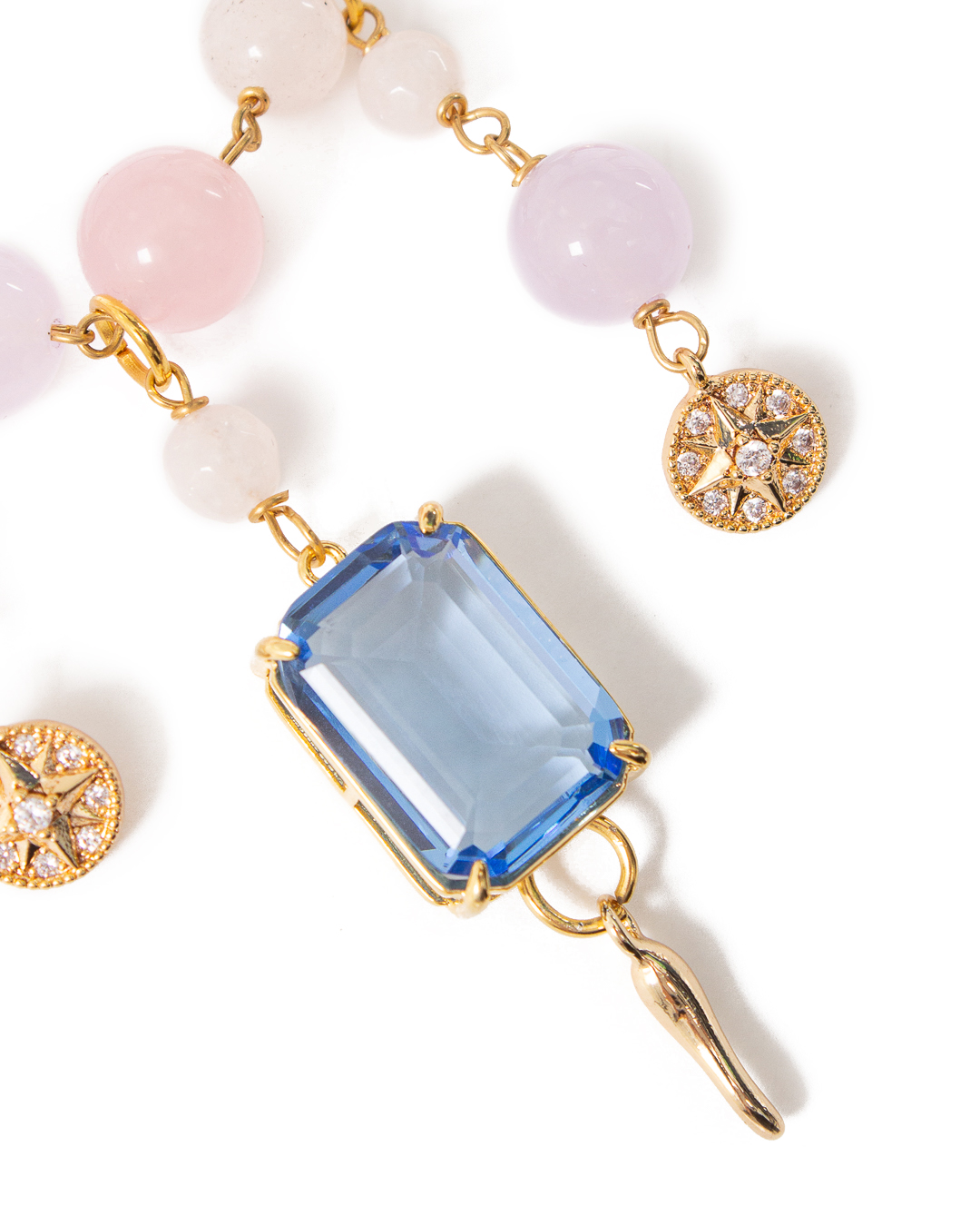 ожерелье Marina Fossati ILLYPILLI CORTA6 золотой+розовый+голубой UNI, размер UNI, цвет золотой+розовый+голубой ILLYPILLI CORTA6 золотой+розовый+голубой UNI - фото 2