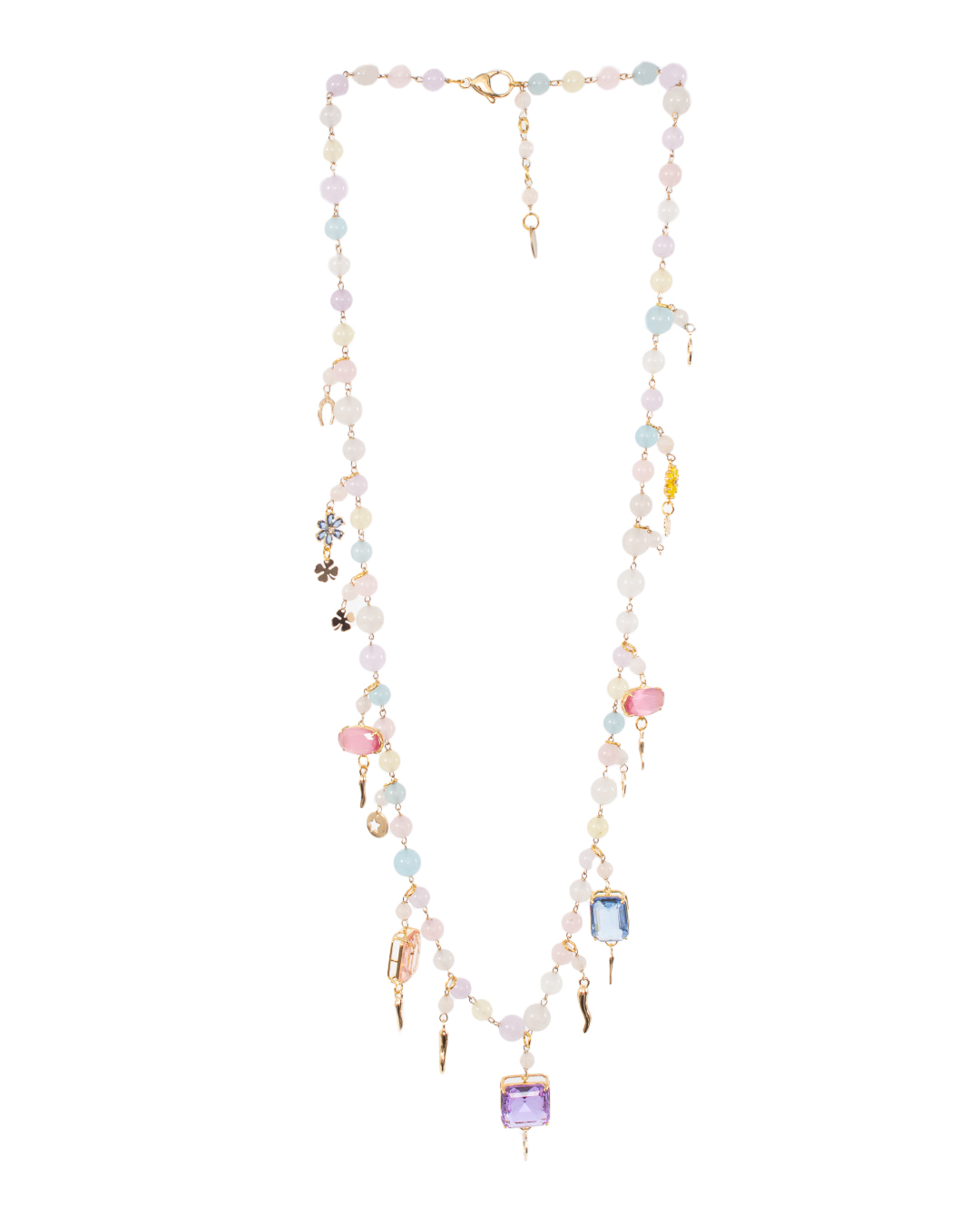 ожерелье Marina Fossati ILLYPILLI LUNGA6 фиолетовый+розовый+золотой UNI, размер UNI, цвет фиолетовый+розовый+золотой