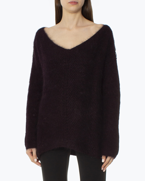 свитер L'Edition LE0381/H23 тем.фиолетовый m, размер m LE0381/H23 LE0381/H23 тем.фиолетовый m - фото 3