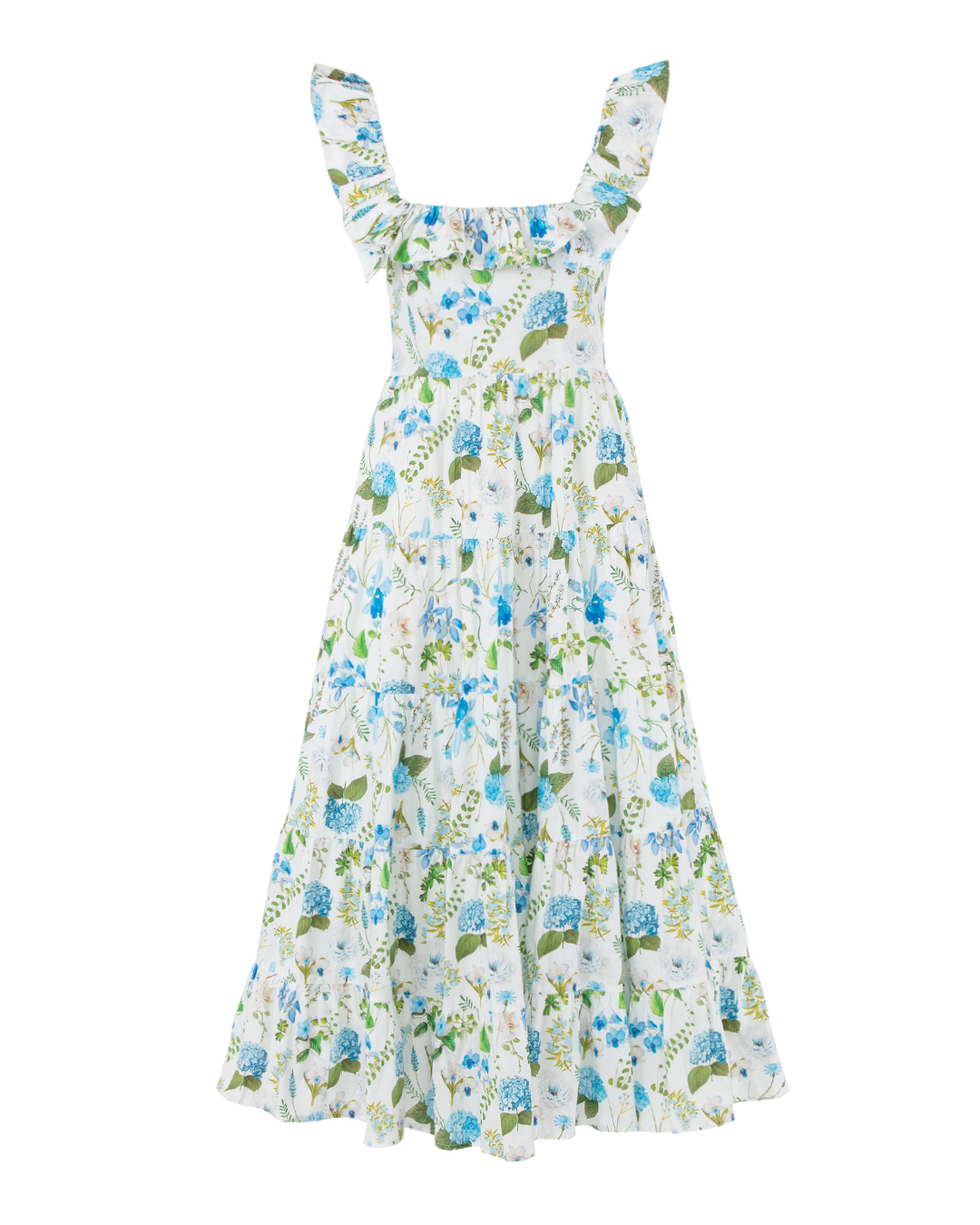 платье Palm Noosa LEON DRESS белый+синий+зеленый 8, размер 8, цвет белый+синий+зеленый