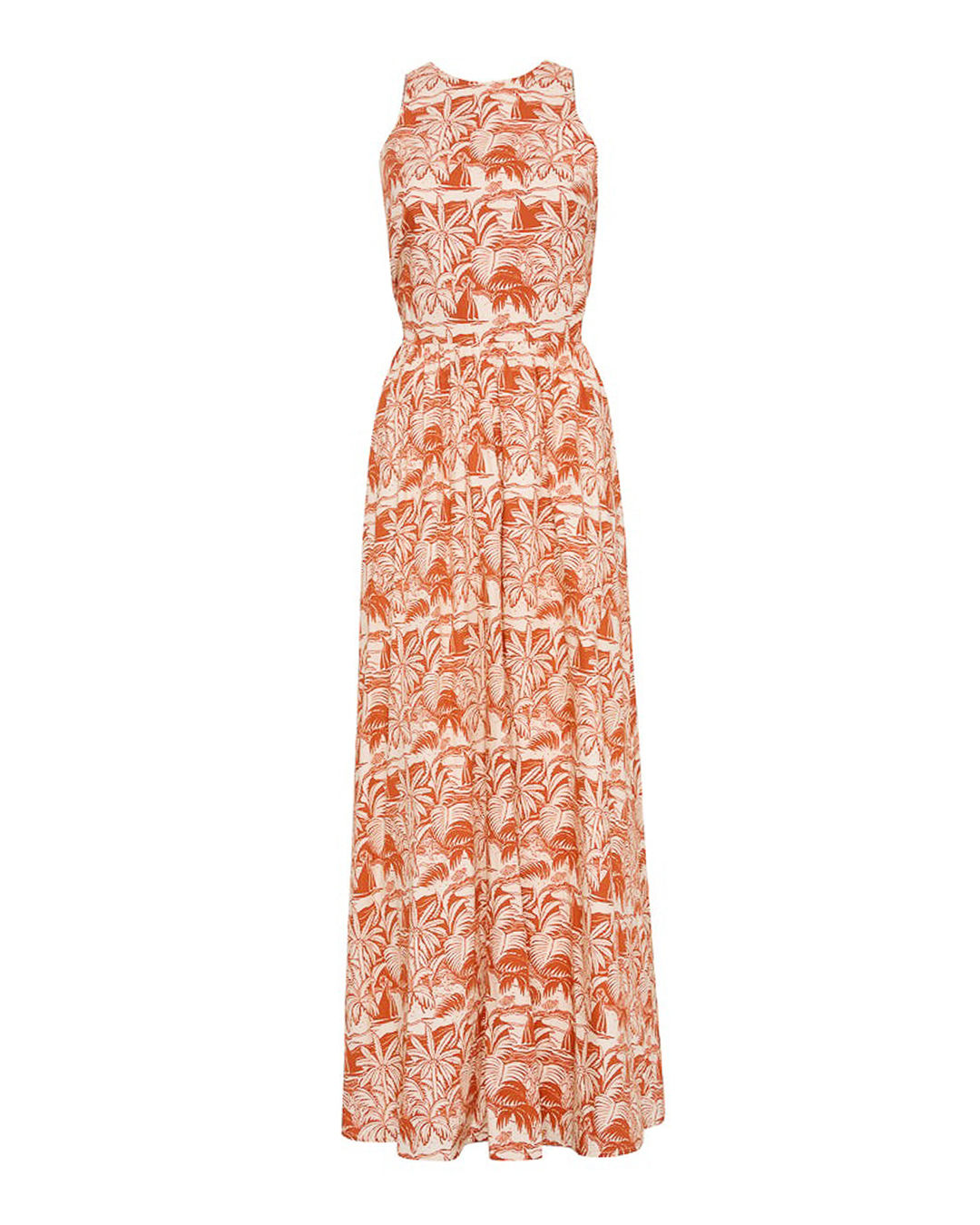платье Palm Noosa MERIDIAN DRESS бежевый+оранжевый 6, размер 6, цвет бежевый+оранжевый