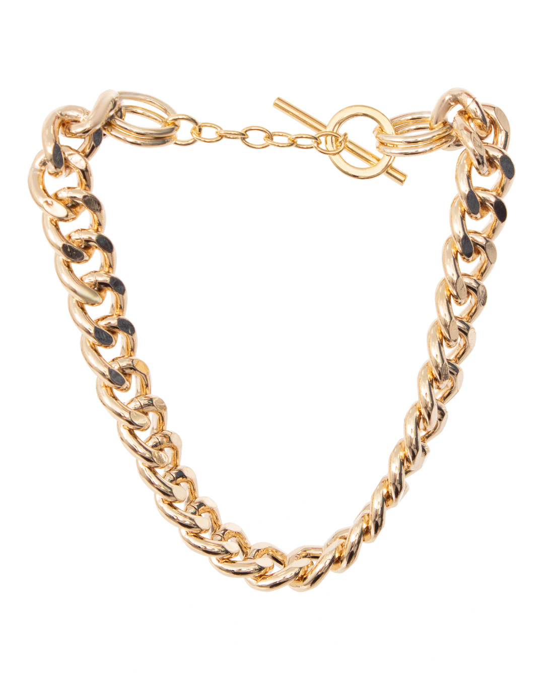 цепочка Marina Fossati кольцо массив цепь серебристо золотой размер микс
