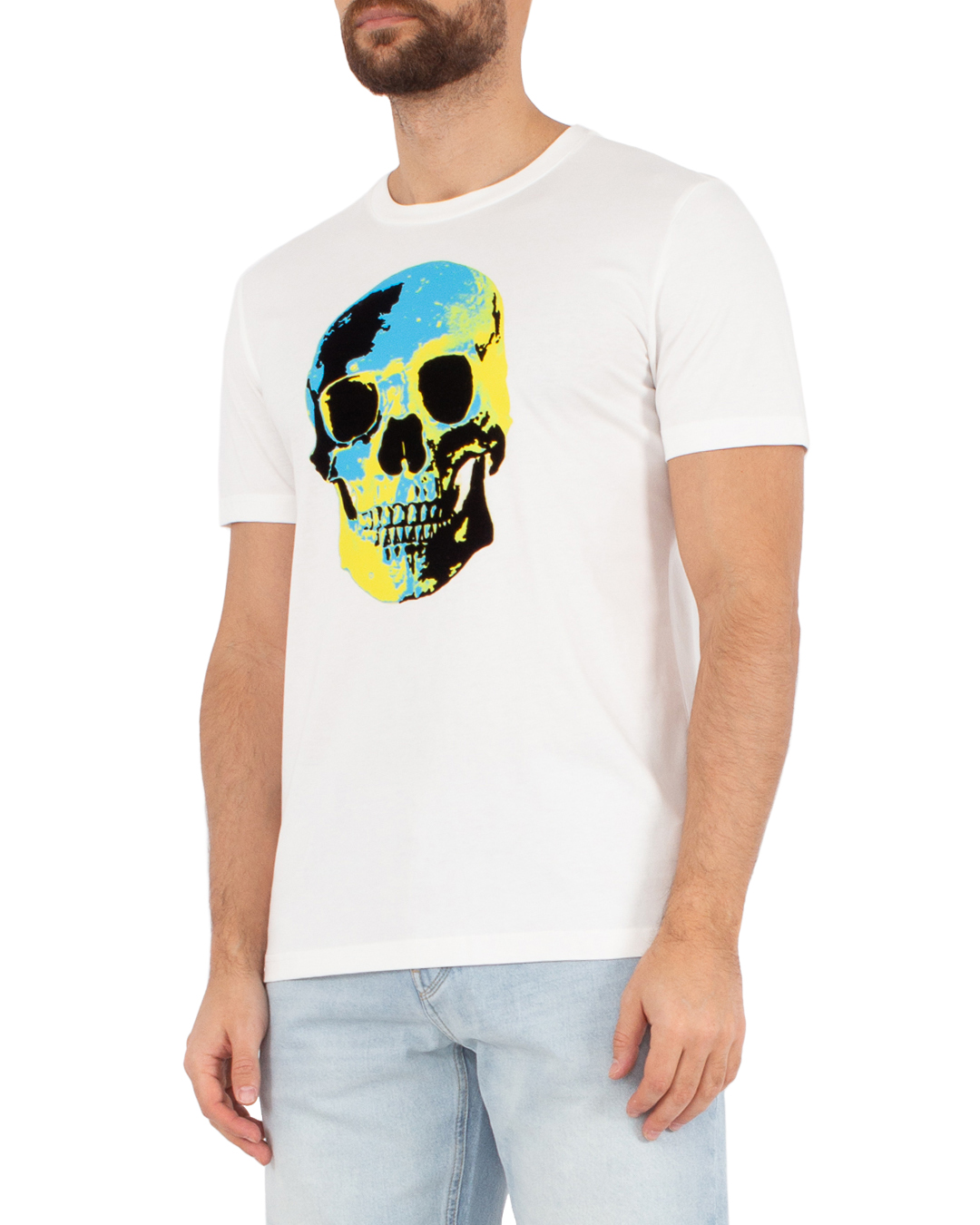 футболка Antony Morato MMKS02404-FA100240 белый+принт xl, размер xl, цвет белый+принт MMKS02404-FA100240 белый+принт xl - фото 3