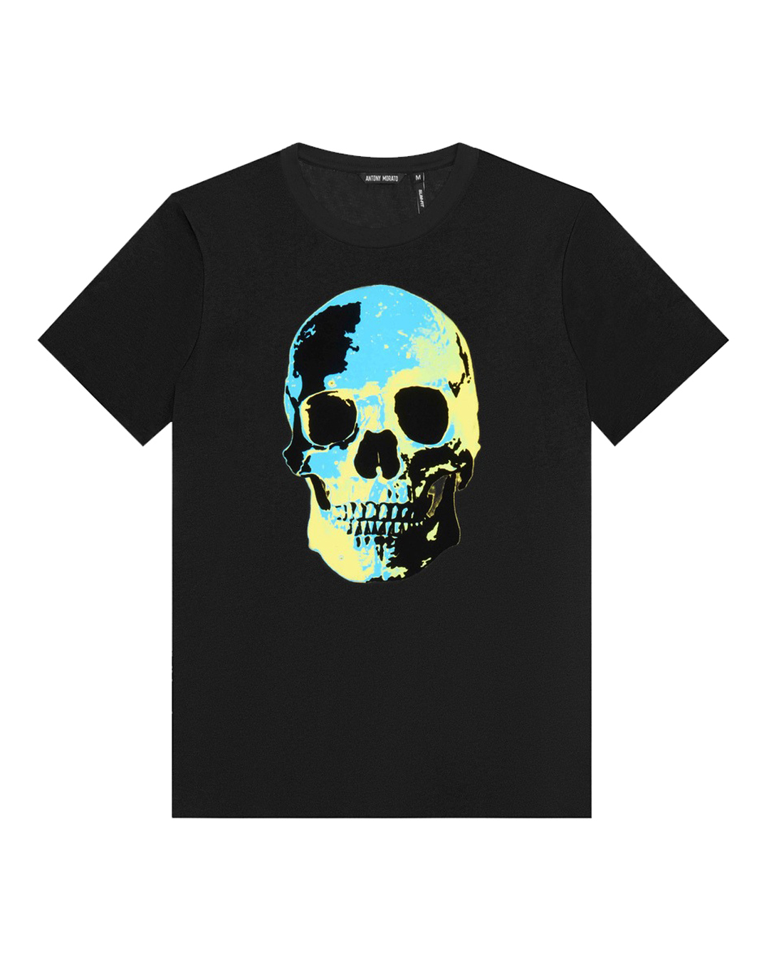футболка Antony Morato MMKS02404-FA100240 черный+принт 2xl, размер 2xl, цвет черный+принт