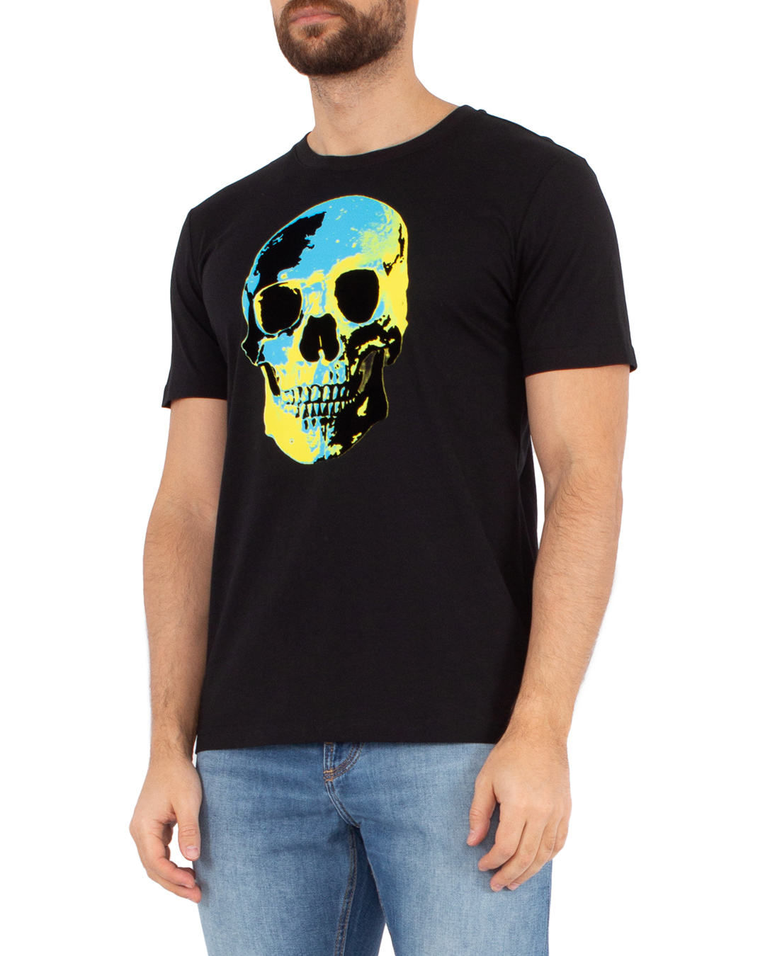 футболка Antony Morato MMKS02404-FA100240 черный+принт 2xl, размер 2xl, цвет черный+принт MMKS02404-FA100240 черный+принт 2xl - фото 3